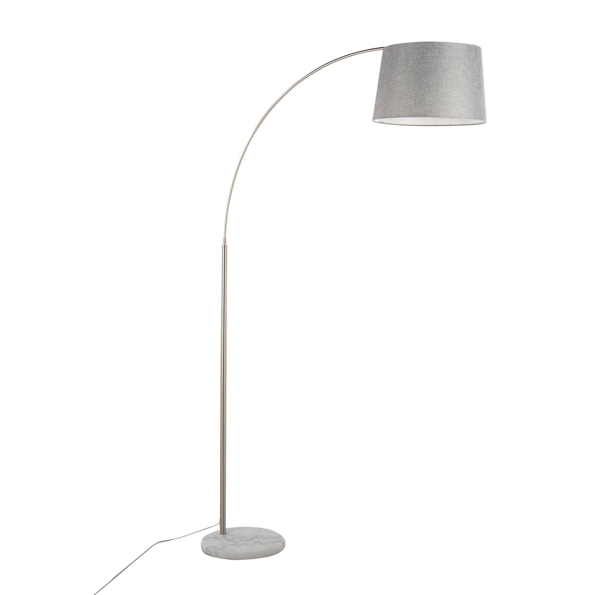 March Contemporary Design Floor Lamp HouseOfZazla curved arc gray shade marble base on Tampa Home & Garden Store