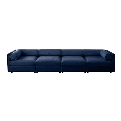 Modern Sofa with Storage and Cylindrical Backrest