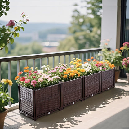 Indoor Outdoor Rectangular Planter Box and Kit