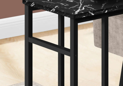 Accent Table C-Shaped with black marble top and black metal frame, Unique Piece Furniture on Tampa Home & Garden Store