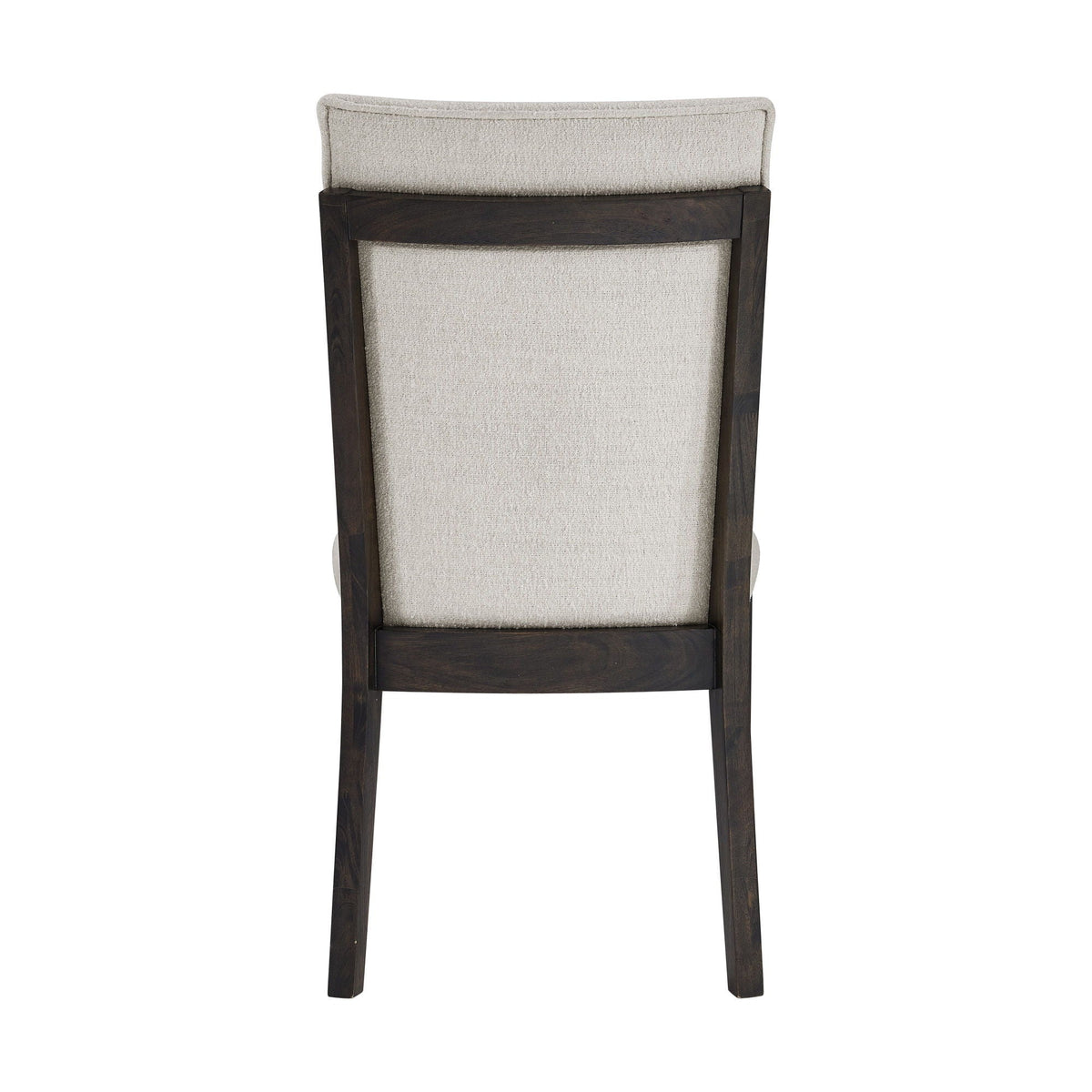 Soft upholstered dining chairs set of 2 with cushioned beige seat and dark brown wood frame on Tampa Home & Garden Store