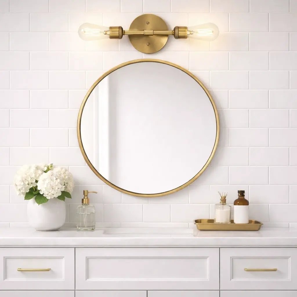 Reverie Double Lights Wall Sconce Clear Gold
