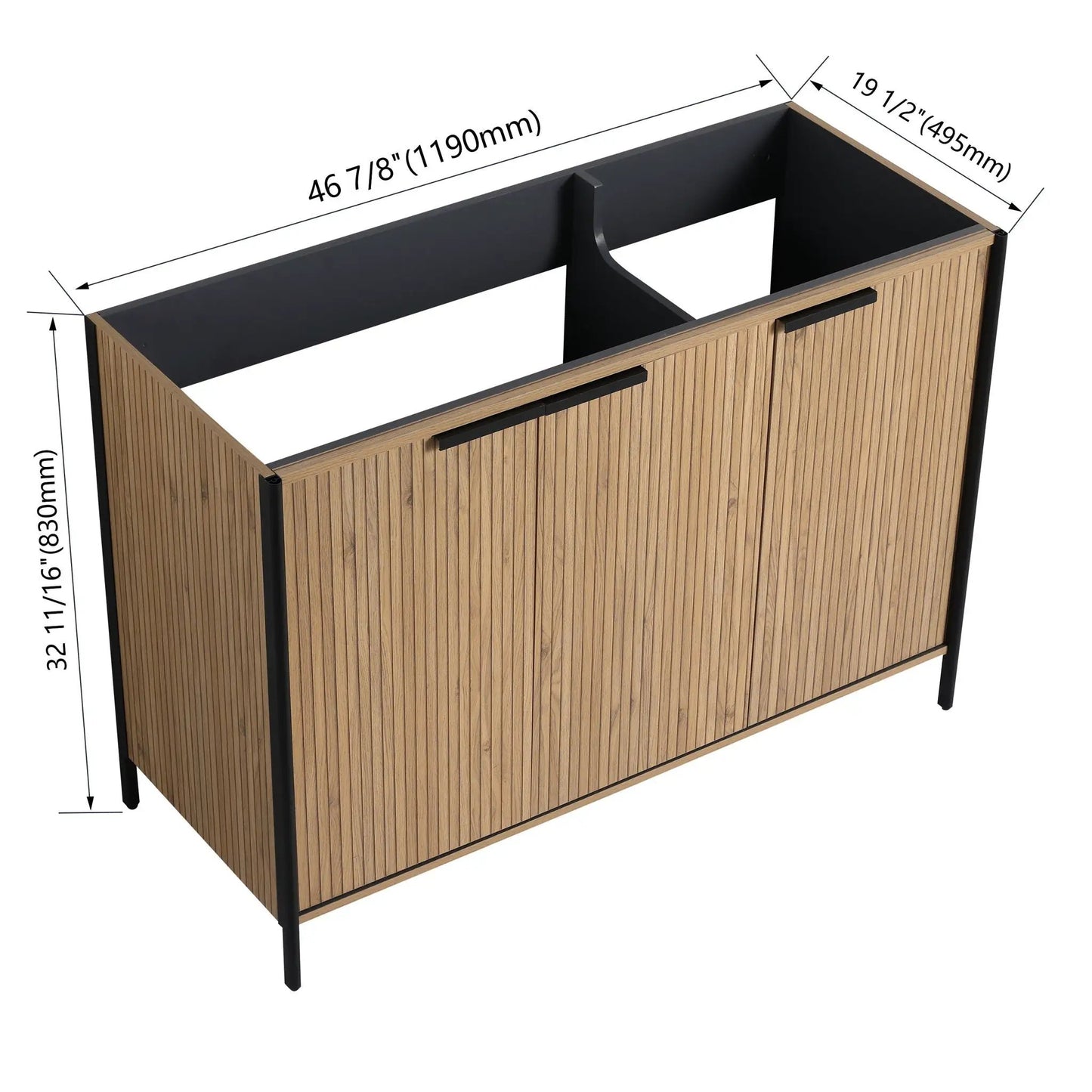Contemporary Vanity with Adjustable Shelves