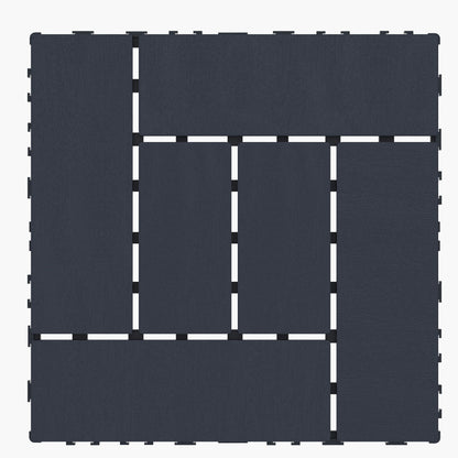 Patio interlocking deck tiles by HouseOfZazla, dark gray textured surface for indoor outdoor use on Tampa Home & Garden Store