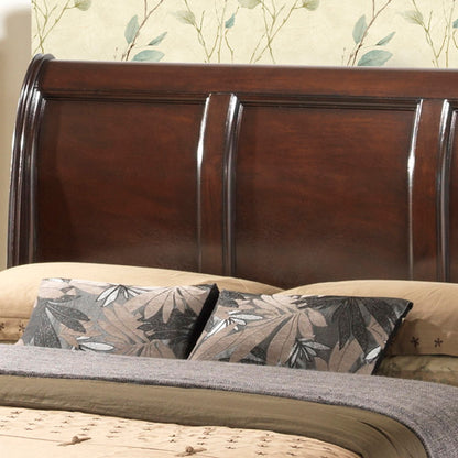 LaVita storage bed by HouseOfZazla with dark brown wood headboard and neutral bedding on Tampa Home & Garden Store