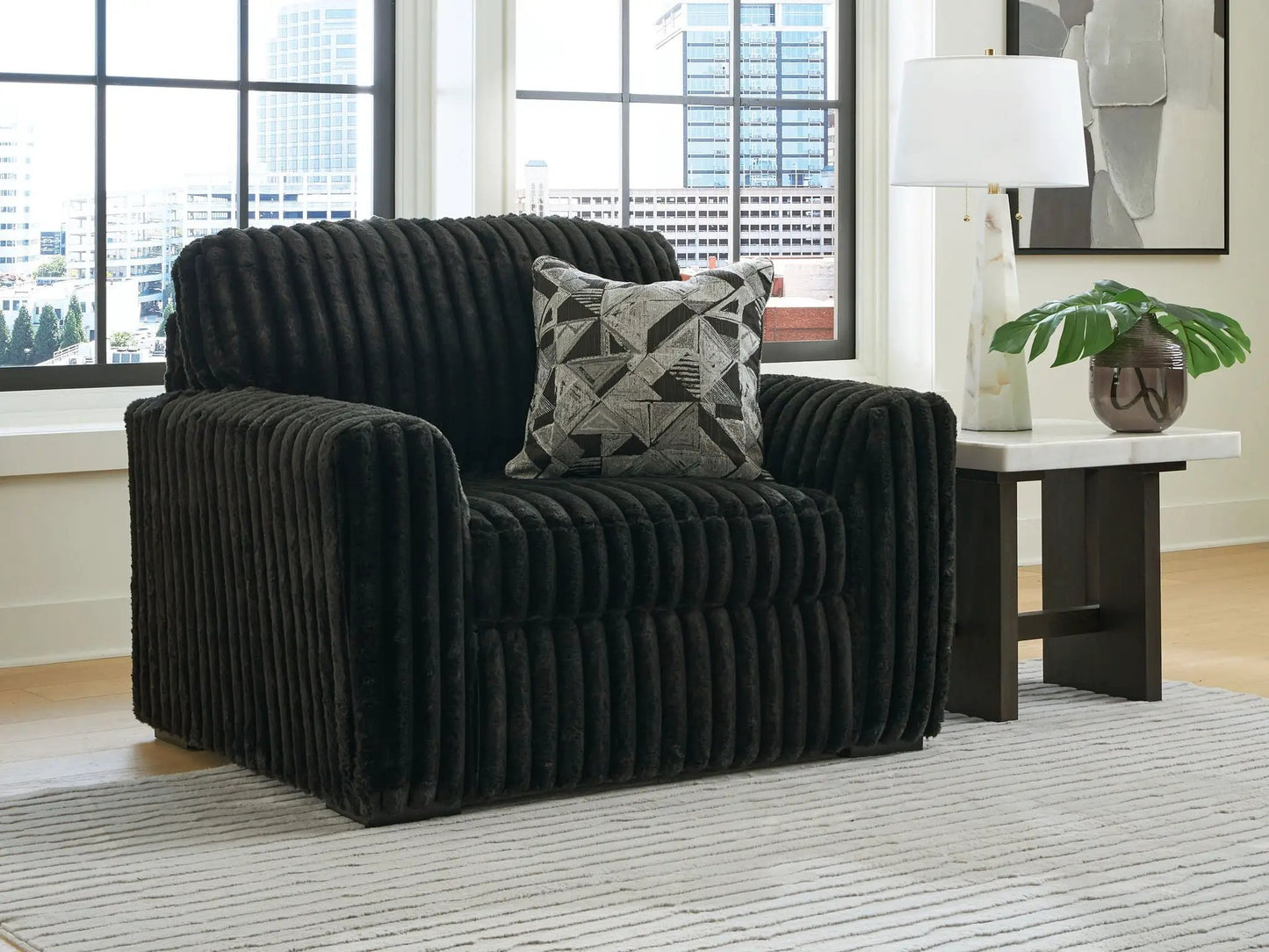Midnight Madness Jumbo Corduroy Chair and a Half
