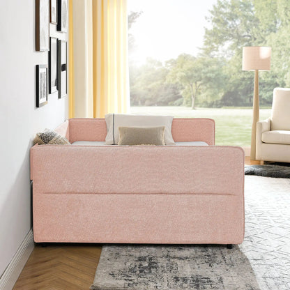 Upholstered pink daybed with 2 drawers, storage bed by Unique Piece Furniture on Tampa Home & Garden Store