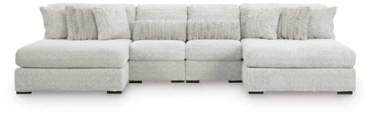 Cuddle Plush Sectional Sofa in light gray boucle fabric, stationary by Unique Piece Furniture on Tampa Home & Garden Store