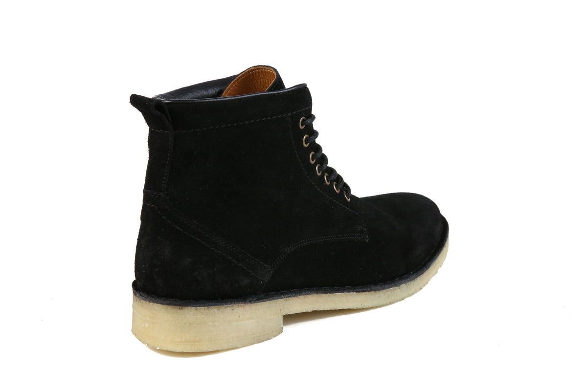 Hound & Hammer The Hunter black suede men's boot Mercantile Mountain with crepe sole on Tampa Home & Garden Store