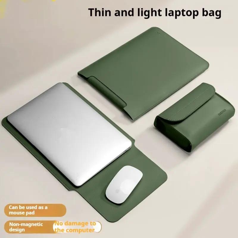 Green slim laptop bag set by FLIPSTYLEZLLC with fold-out mouse pad and white mouse on green pad on Tampa Home & Garden Store