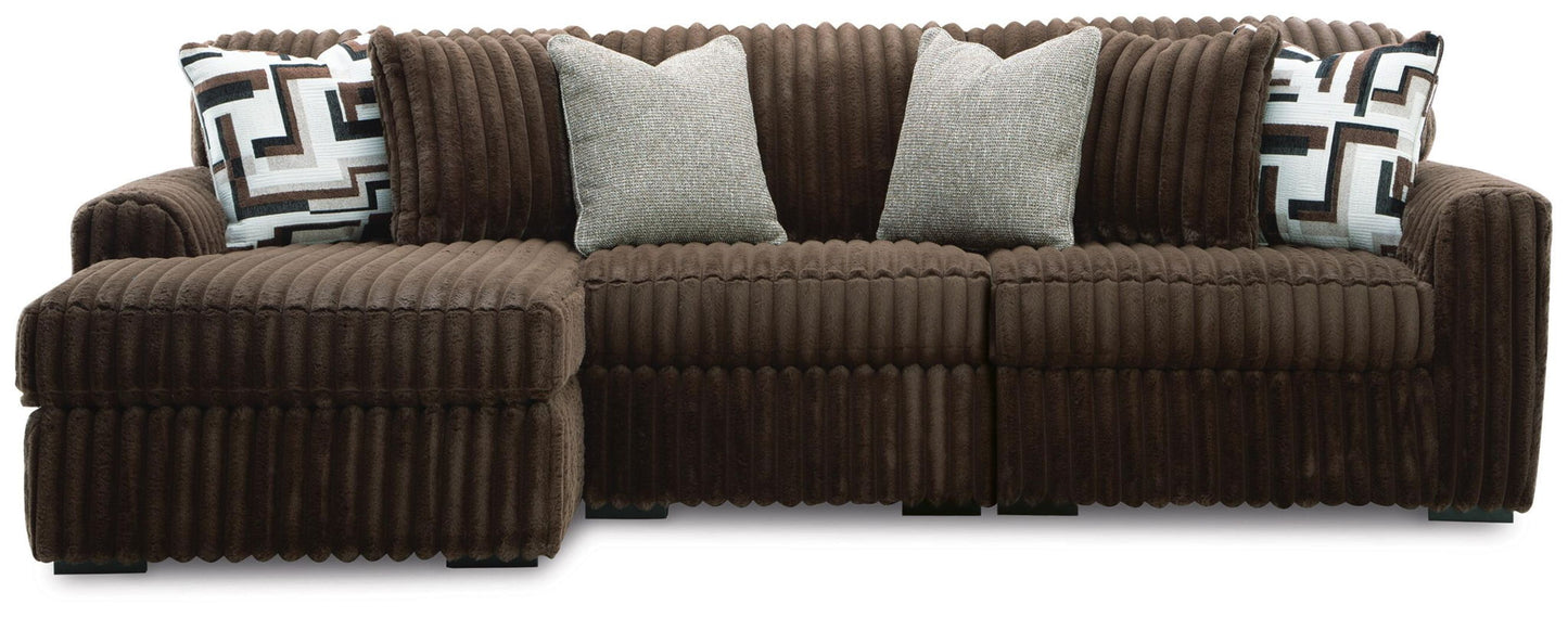 Midnight Madness Sectional and Jumbo Corduroy