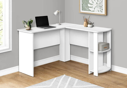 Corner desk white Lshape with storage shelves by Unique Piece Furniture on Tampa Home & Garden Store