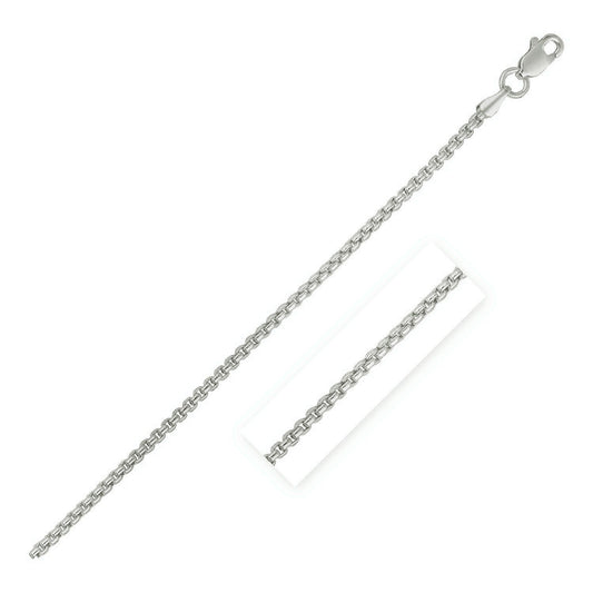 14k white gold round box chain necklace 1.35 mm by Bids.com with lobster clasp on Tampa Home & Garden Store