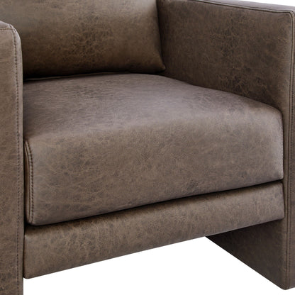 Tulo Arm Chair with Coil Spring Seating dark brown leather upholstery HouseOfZazla on Tampa Home & Garden Store