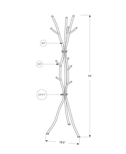 Coat Rack Hall Tree Free Standing Entryway Modern