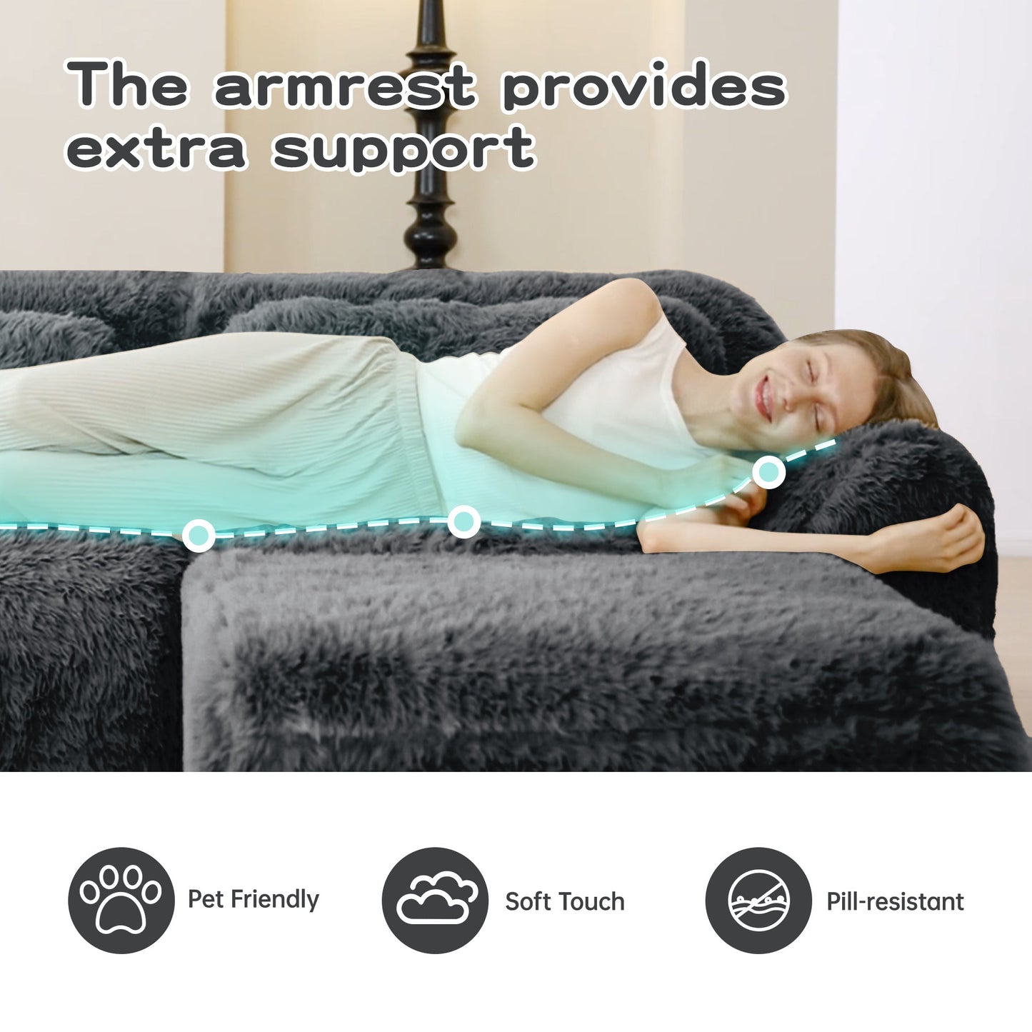 Plush U Shaped Boneless Sofa For a Quiet Retreat
