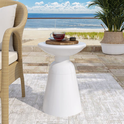Modern Round Metal Pedestal Outdoor Table