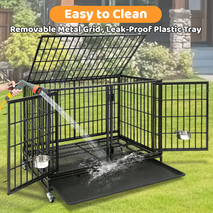 42-inch stackable dog crate Homey Pet Official; removable metal grid, leak-proof tray on Tampa Home & Garden Store