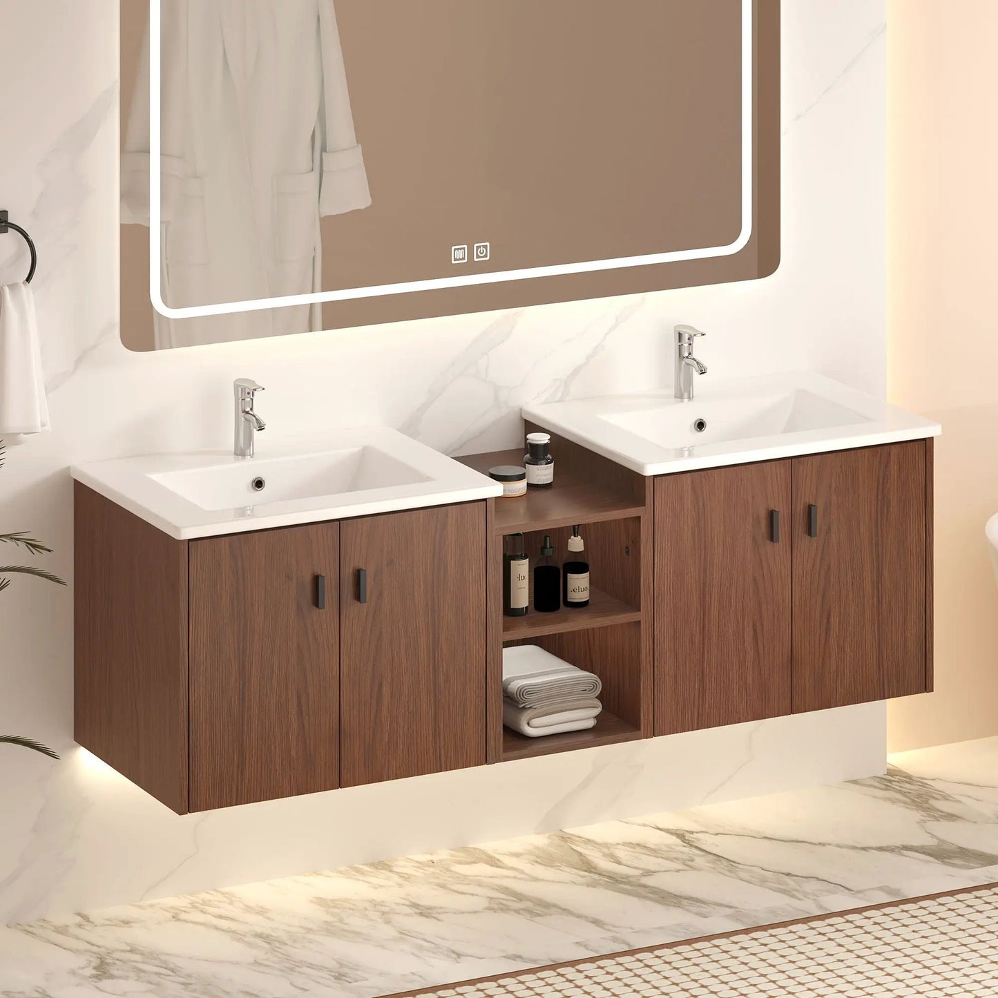 Soft Close Doors Vanity and Storage Shelves