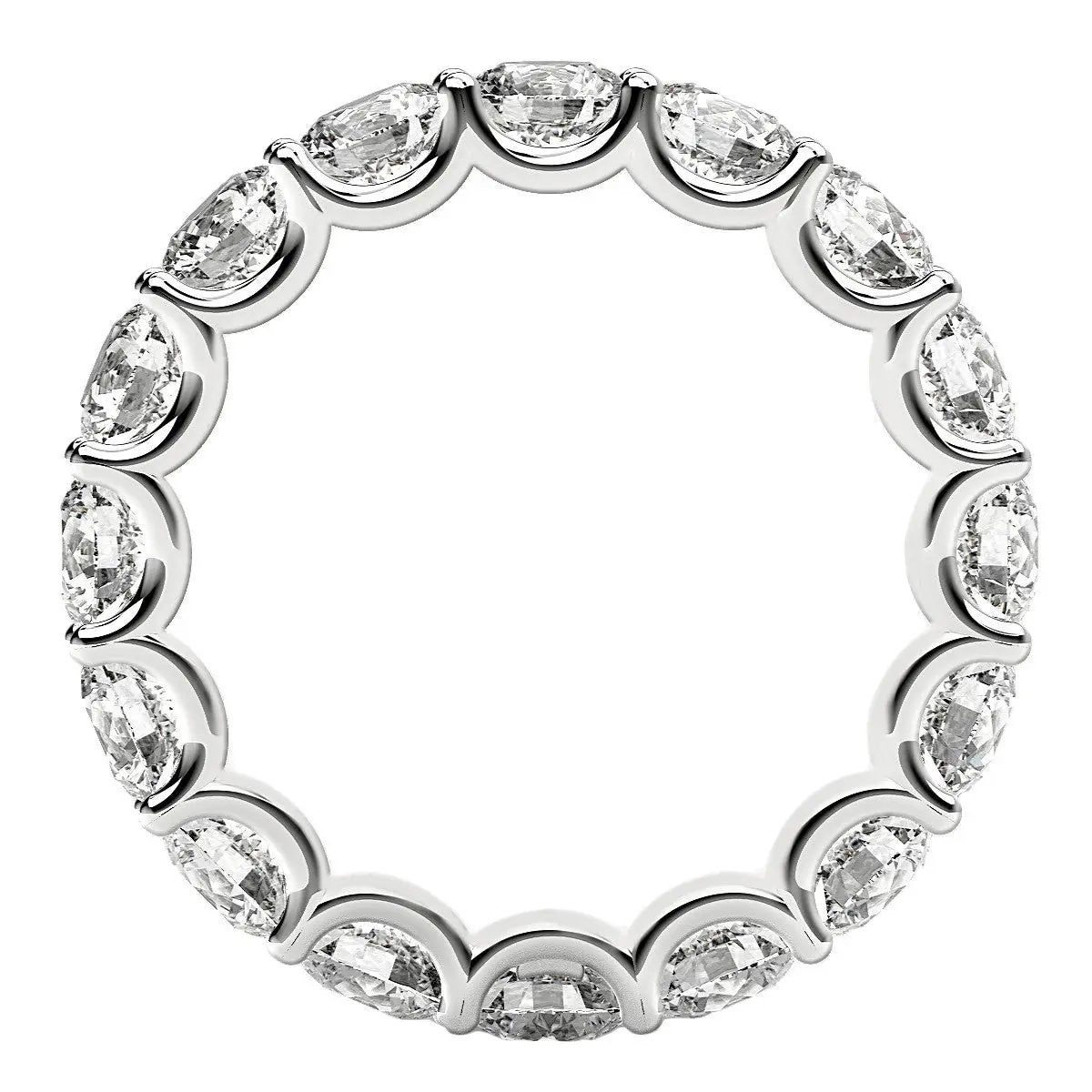 14k white gold eternity ring with marquise-cut lab-grown diamonds around the band on Tampa Home & Garden Store