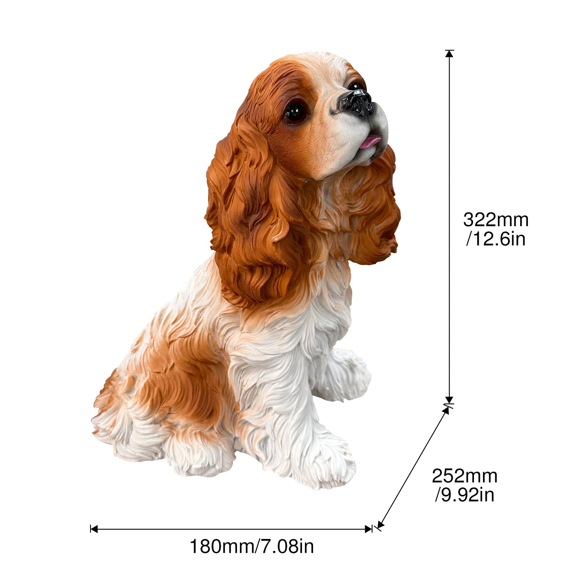 Charlie the Beagle Garden Statue brown and white resin sculpture by HouseOfZazla on Tampa Home & Garden Store