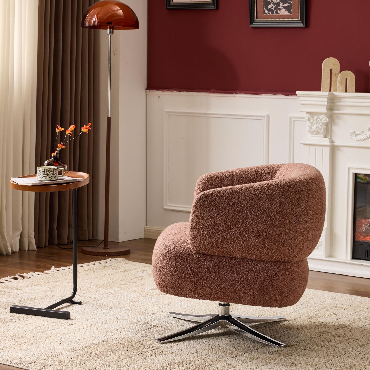 Cozy Cuddle Swivel Chair and Breathable Fabric