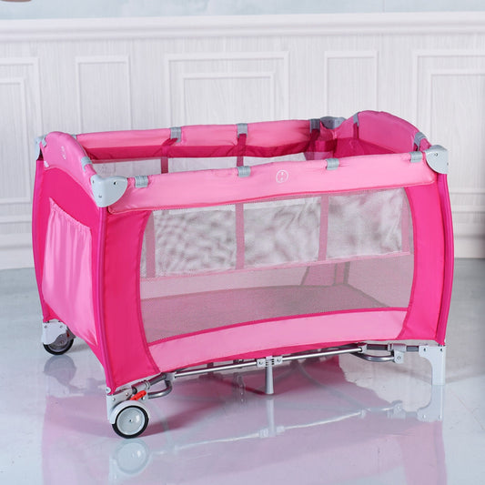 Foldable Baby Crib Playpen with Mosquito Net and Bag - Tampa Home & Garden Store