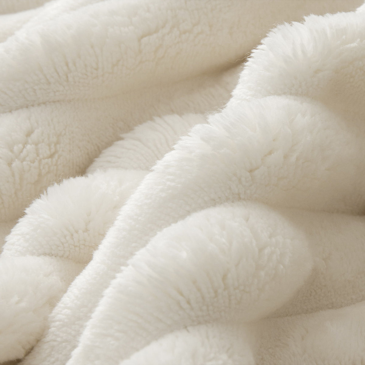 Stationary sectional sofa cream plush upholstery close-up texture on Tampa Home & Garden Store