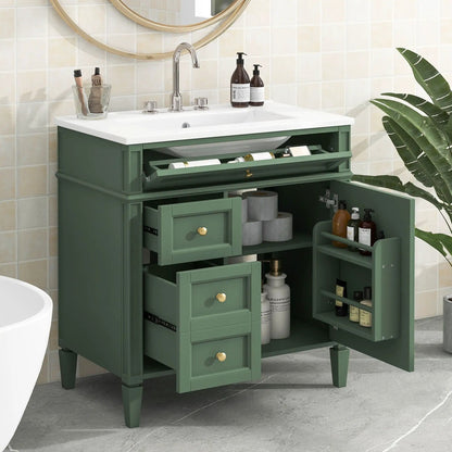 Bathroom Vanity With Top Sink and Storage Cabinet