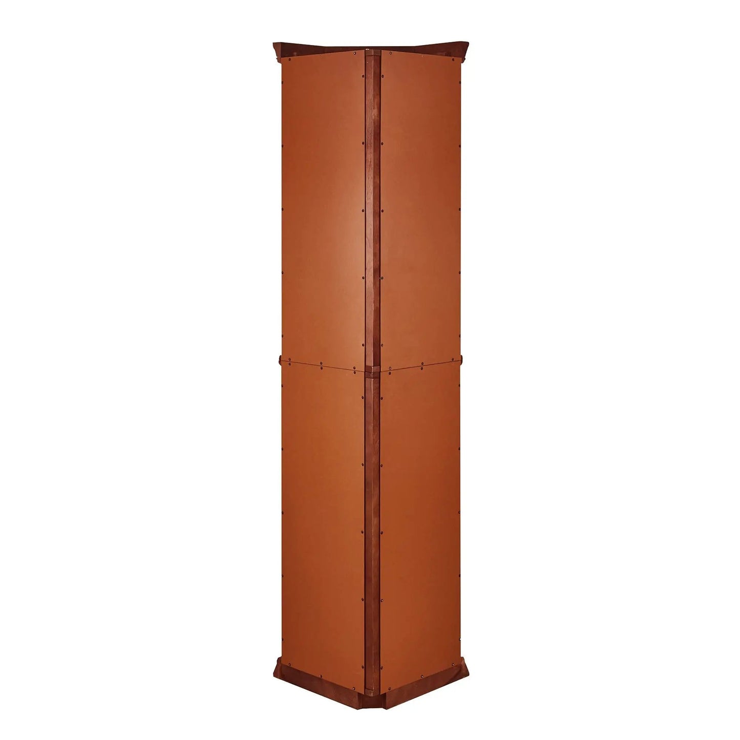 Corner curio cabinet by Unique Piece Furniture in brown wood finish, tall display cabinet on Tampa Home & Garden Store