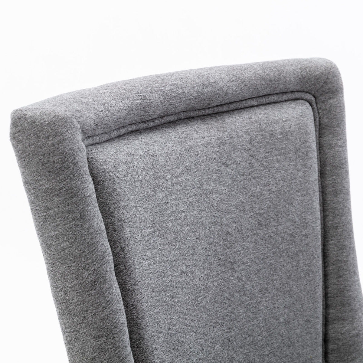 Ultra Side Dining Chair Nail Head set of 2 in gray fabric upholstery with padded back on Tampa Home & Garden Store