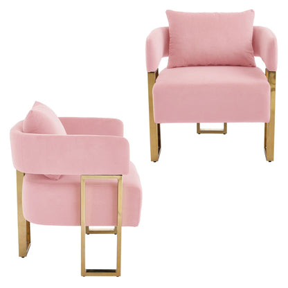 Modern Classic Teddy Fleece Chair with Metal Foot