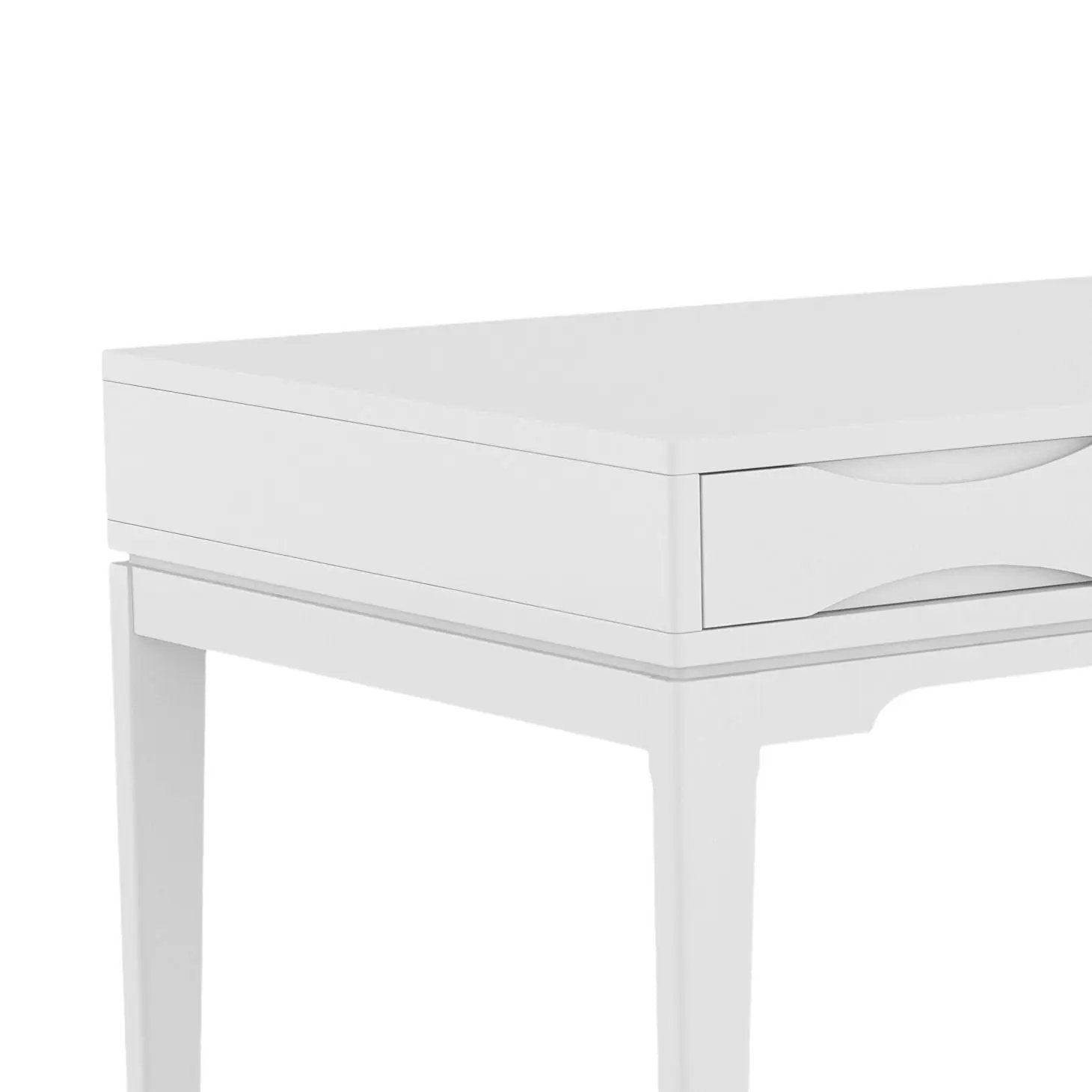 Harper Desk white with single drawer and curved pulls, writing desk by Unique Piece Furniture on Tampa Home & Garden Store