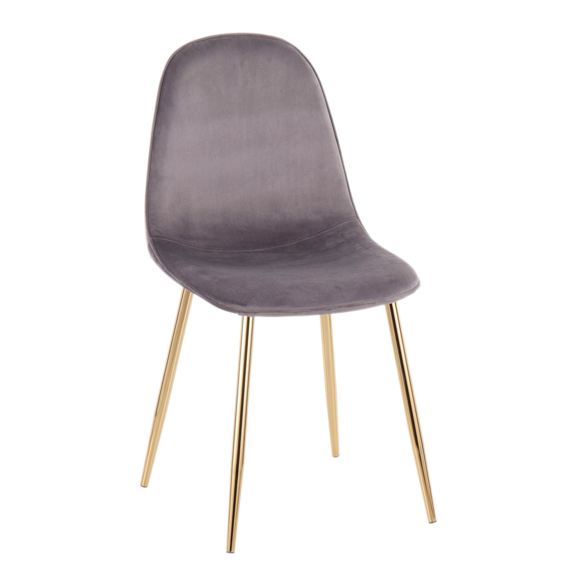 Pebble chair set by HouseOfZazla with gray velvet upholstery and gold legs on Tampa Home & Garden Store