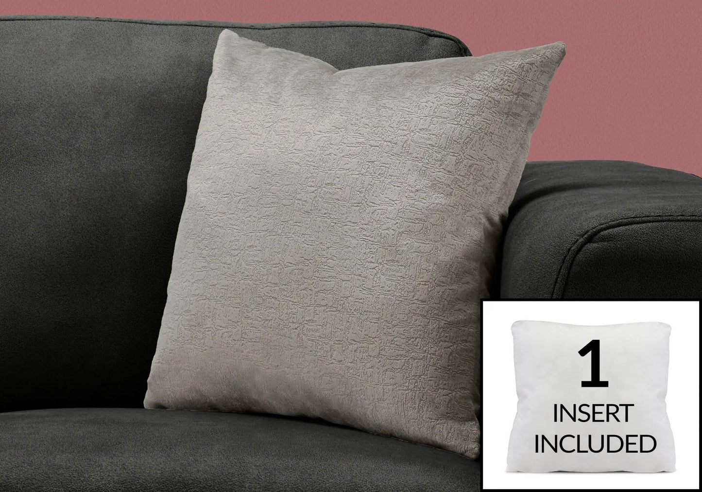 Square Pillow with Included Insert Hypoallergenic