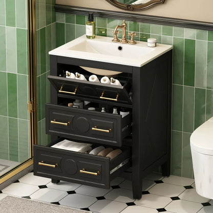 Bathroom Vanity With Sink Free Standing Cabinet