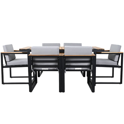 Seven Piece Outdoor Dining Table and Chair Set