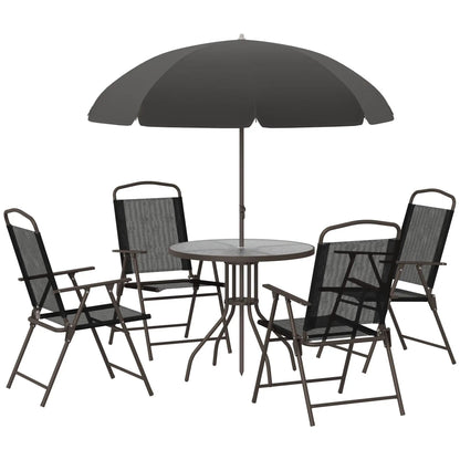 Outsunny Patio Dining Set with Table Umbrella