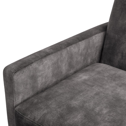 Tufted Back Accent Chair in dark gray commercial-grade upholstery with visible stitching on Tampa Home & Garden Store