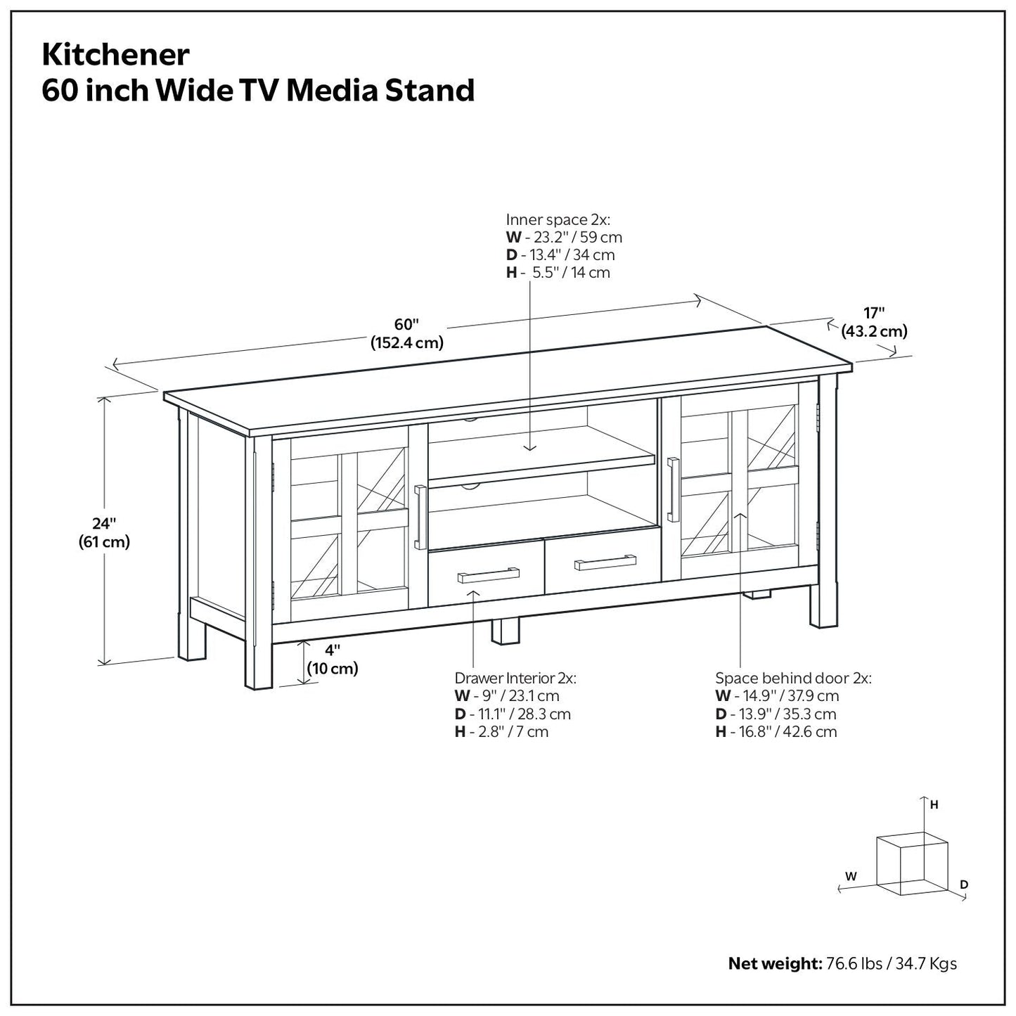 Kitchener and Handcrafted Solid Wood Tv Cabinet