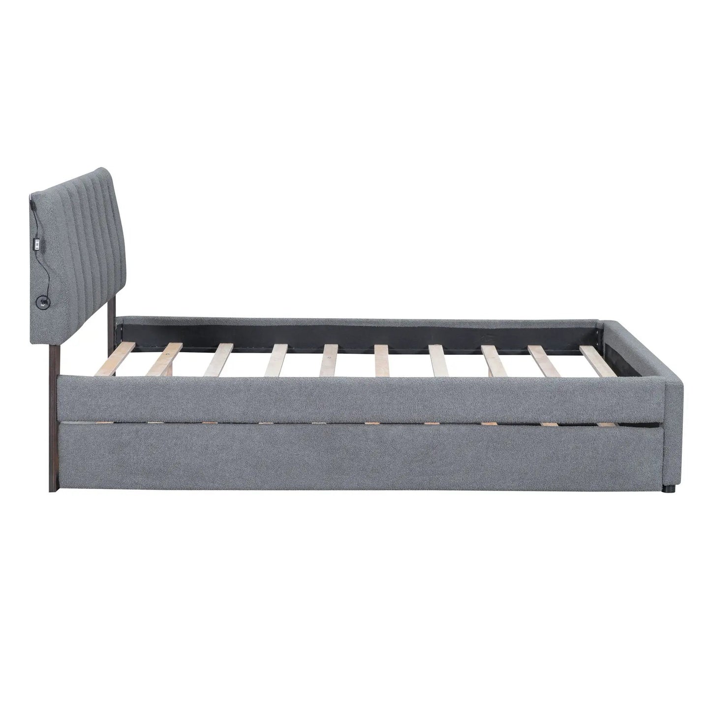 Upholstered Platform Bed With Trundle System