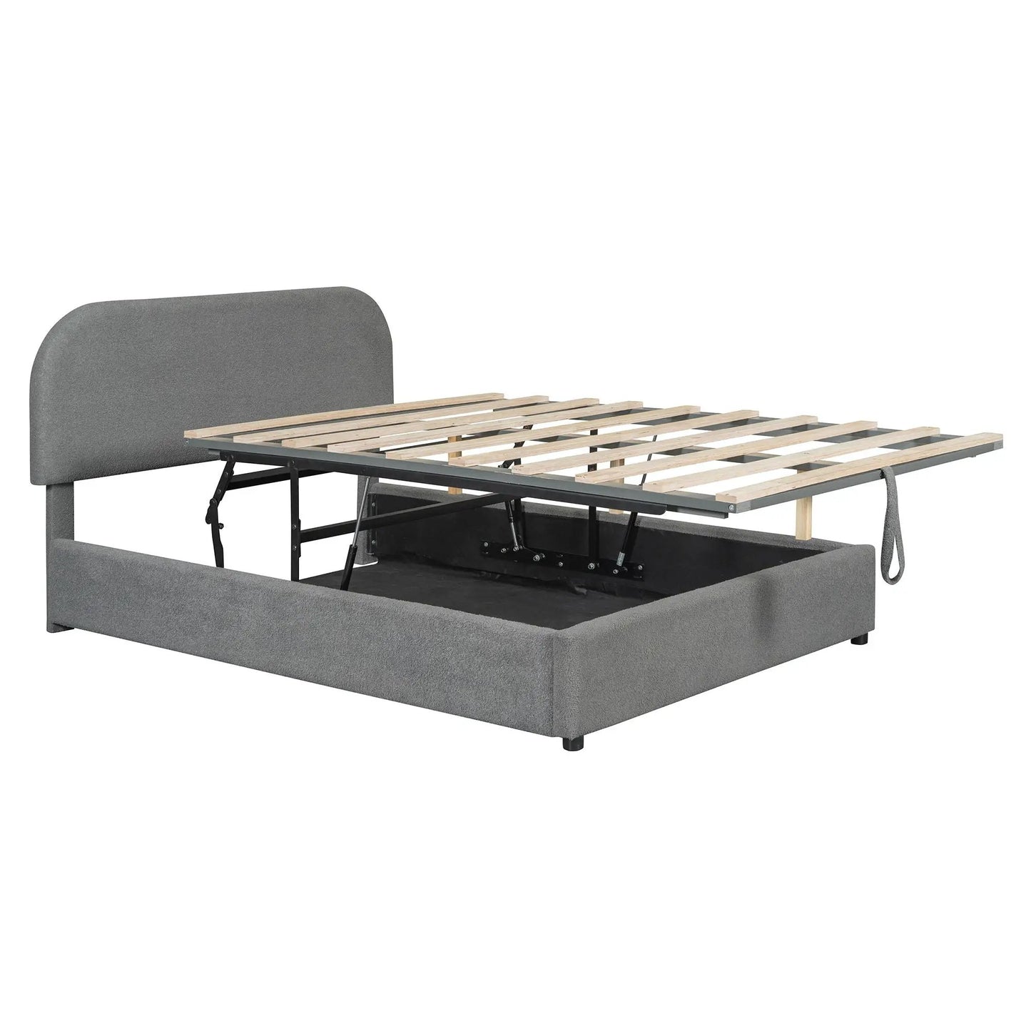 Upholstered Platform Bed With Hydraulic Storage
