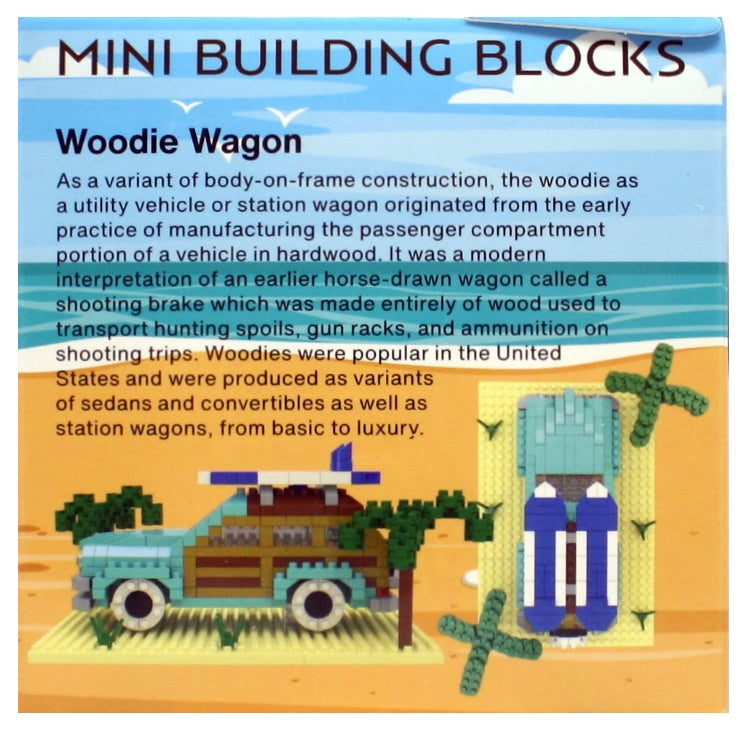Mini blocs de construction - Wagon en bois