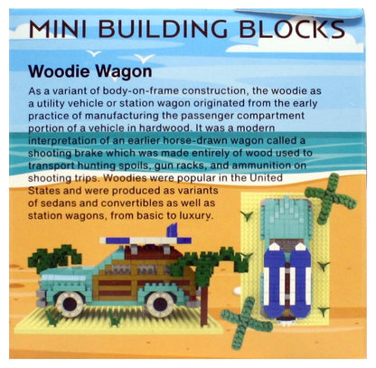 Mini blocs de construction - Wagon en bois