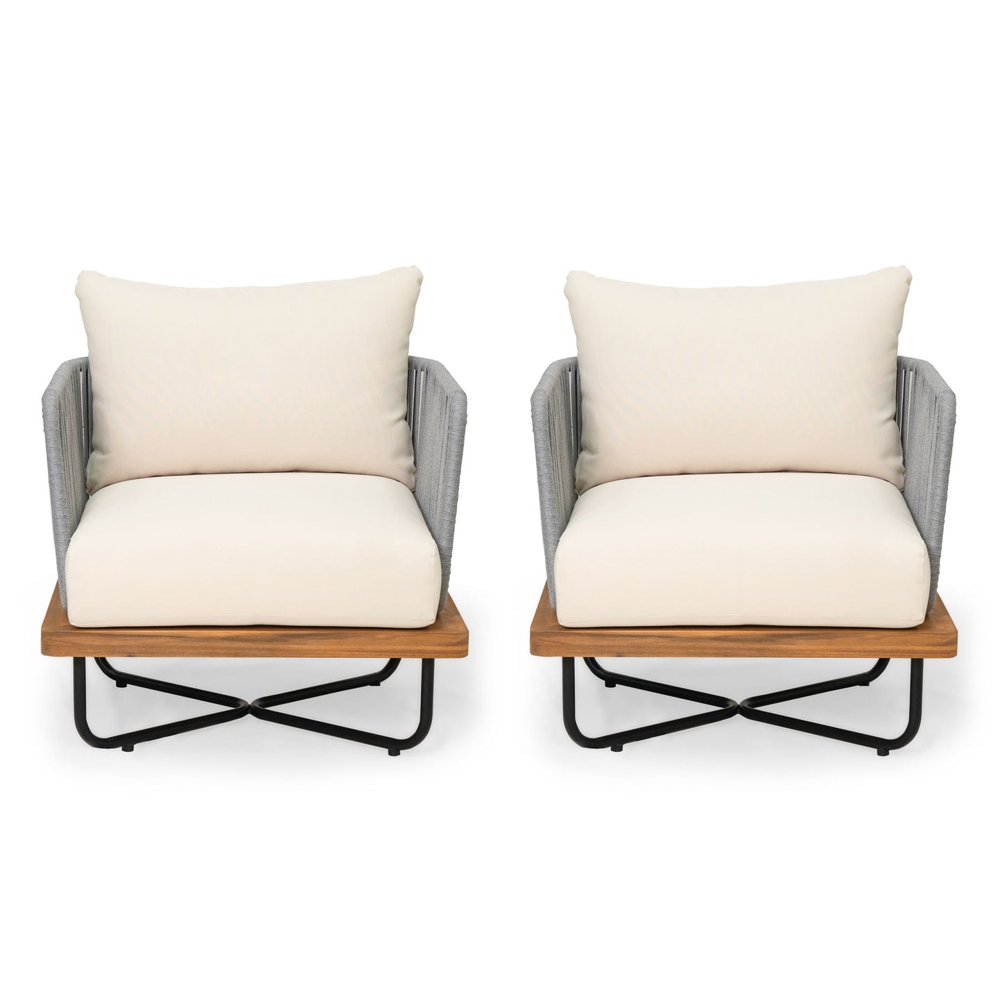 Lucca Outdoor Acacia Wood Patio Lounge Chair