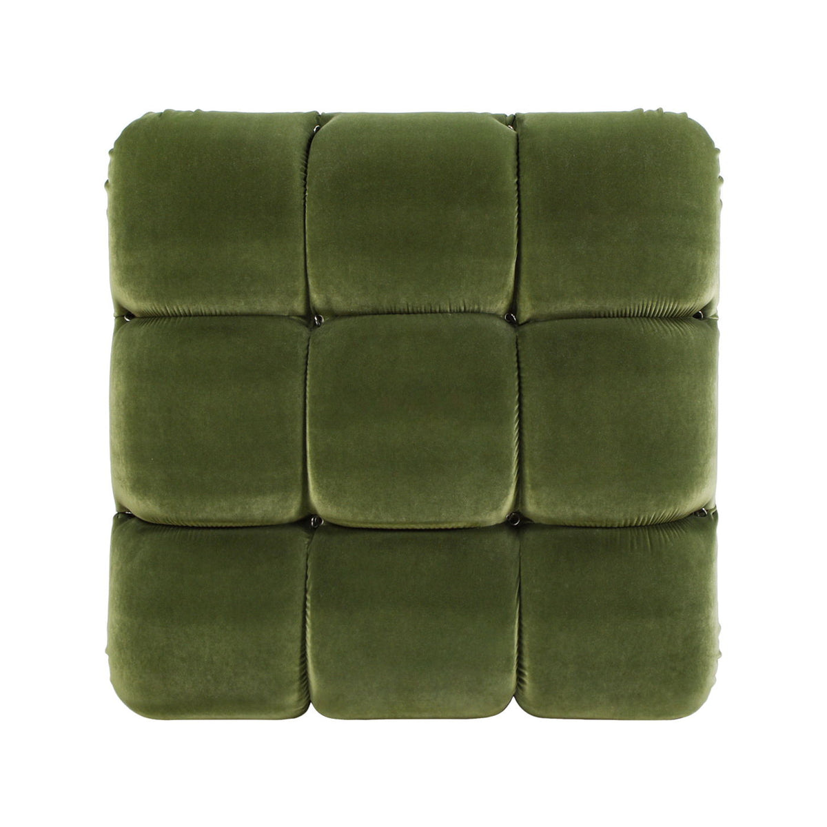 Bubble Modular Modern Cocktail Ottoman green velvet tufted squares by HouseOfZazla ottomans on Tampa Home & Garden Store