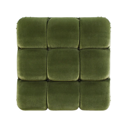 Bubble Modular Modern Cocktail Ottoman green velvet tufted squares by HouseOfZazla ottomans on Tampa Home & Garden Store