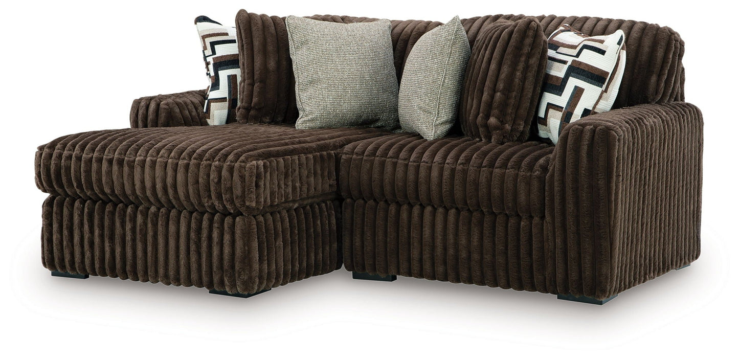 Midnight Madness Sectional and Jumbo Corduroy