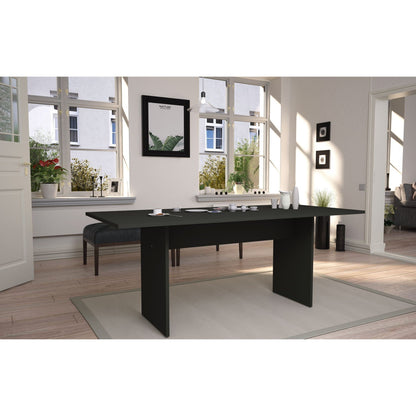 Nomad Dining Table by HouseOfZazla with Protouch wood-grain finish in black on Tampa Home & Garden Store