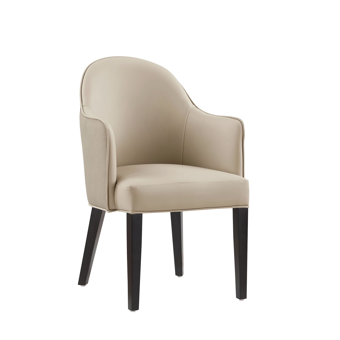 Modern Solid Beech Wood and Vegan Armchair